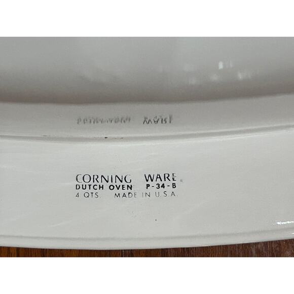 Corningware Blue Cornflower Dutch Oven 4 Quart P-34-B Retro Kitchen 1960's-70's - Picture 3 of 6